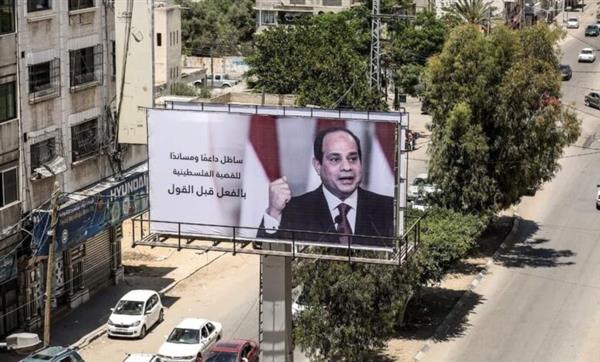 لافتات السيسي في قطاع غزة 1
