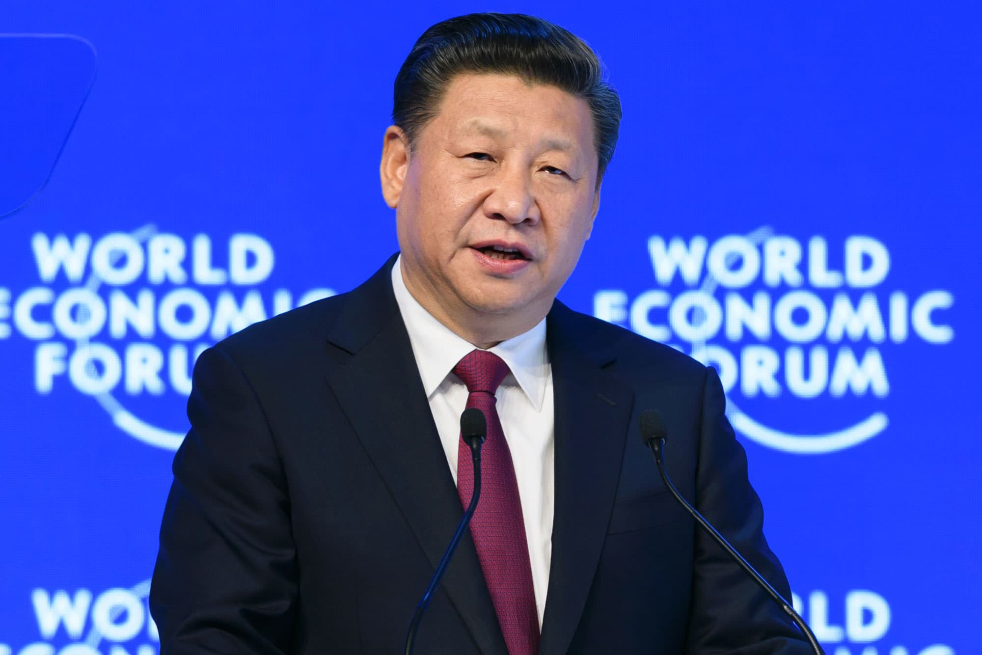 زعيم الصين شي جين بينج في منتدى دافوس 2017 1