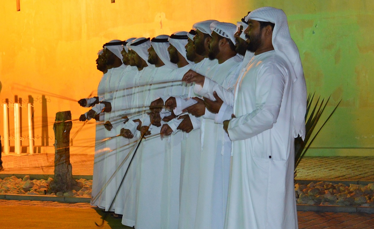 Traditional Emirati dance at Sheikh Zayed Palace Museum Al Ain UAE