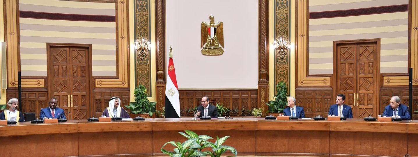 استقبال الرئيس السيسي لرؤساء البرلمانات العربية المشاركين في المؤتمر الخامس للبرلمان العربي،