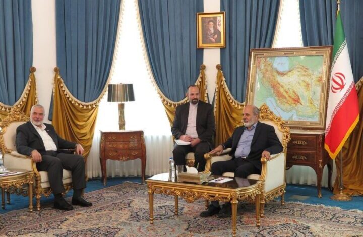 وفد حماس يلتقي أمين عام الأمن القومي الإيراني