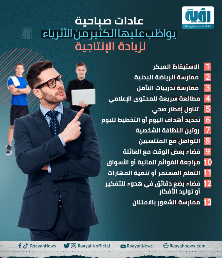 عادات صباحية يواظب عليها الكثير من الأثرياء