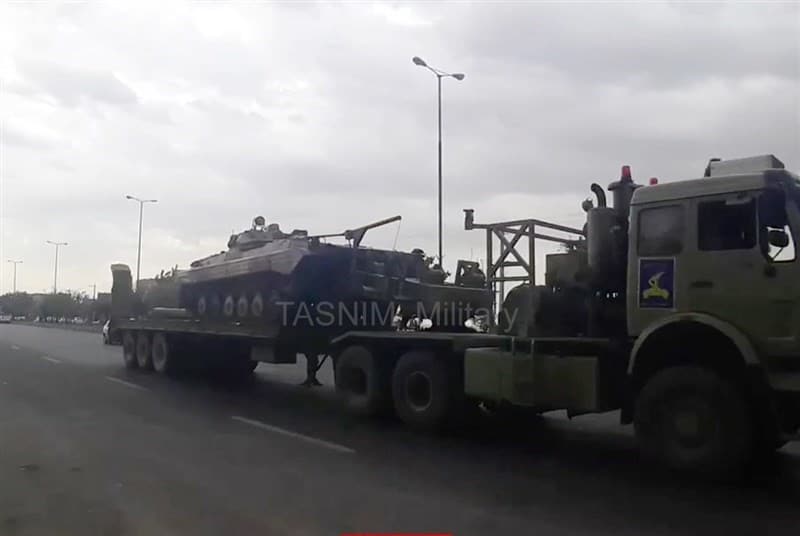 قوات ومعدات عسكرية إيرانية متجهة للحدود العراقية 
