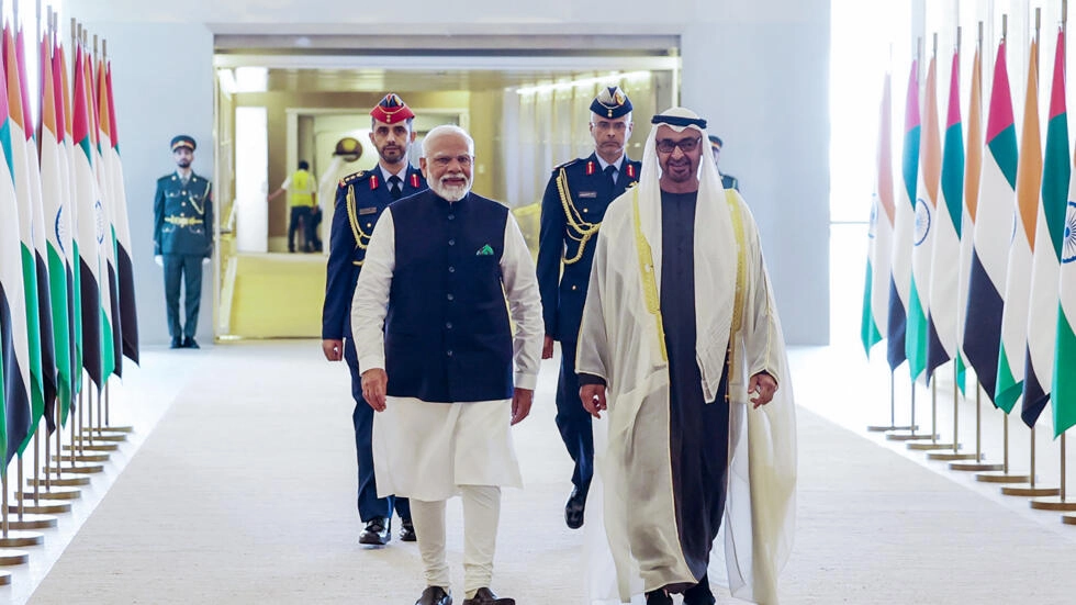 رئيس الوزراء الهندي ناريندرا مودي والشيخ محمد بن زايد